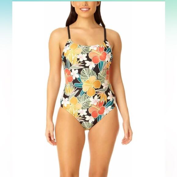 Hurley Other - Hurley Caribbean Dreamin Black Tropical One Piece Swimsuit NWT XS Style 1603047